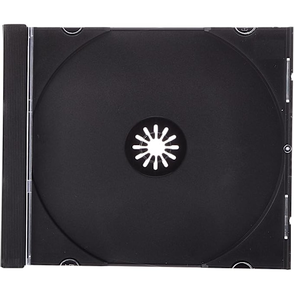 10 CD- tai DVD-koteloa (1,04 cm x 12,4 cm x 14 cm, yleinen koko), kirkas