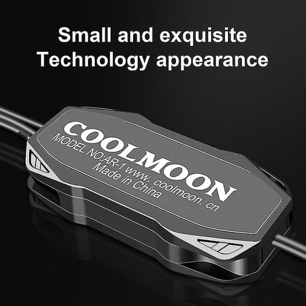 Coolmoon Ar-1 Argb-ohjain Pidennä kaapelia Leveä Yhteensopivuus 3 Pin to Sata Pin Power Musta Mini Rgb-ohjain kotelon case