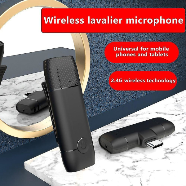 2024 uudenvuodenaaton kuumat tuotteet Langaton Lavalier-mikrofoni ääni-videon tallentamiseen/pelaamiseen/suoratoistoon Android-puhelintyypeille