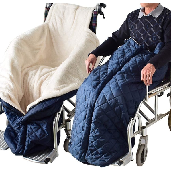Pyörätuolin peitto - Tuulenpitävä ja lämpö - Aikuiset - Sopii pyörätuoliin - Sopii pyörätuoliin - Sininen