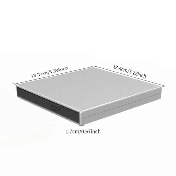 Bærbar slank USB3.0 ekstern DVD RW-drev, højhastigheds CD/DVD-brænder, Plug-and-Play til PC bærbar multi-system installation
