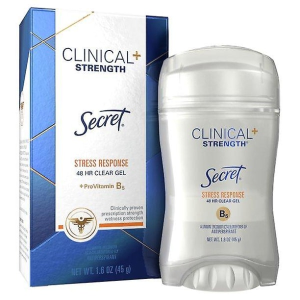 Hemlig klinisk styrka klar gel antiperspirant och deodorant, stressrespons, 1,6 oz