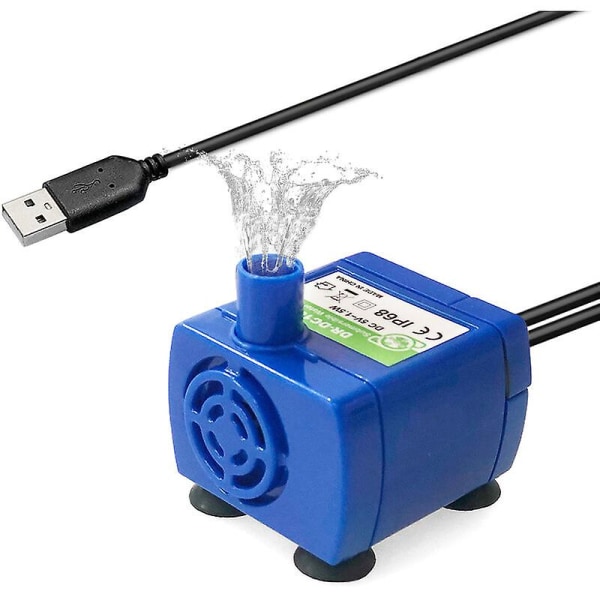 Vaihtohihainen pumppumoottori USB lemmikkivesilähteeseen (automaattisella sammutuksella)