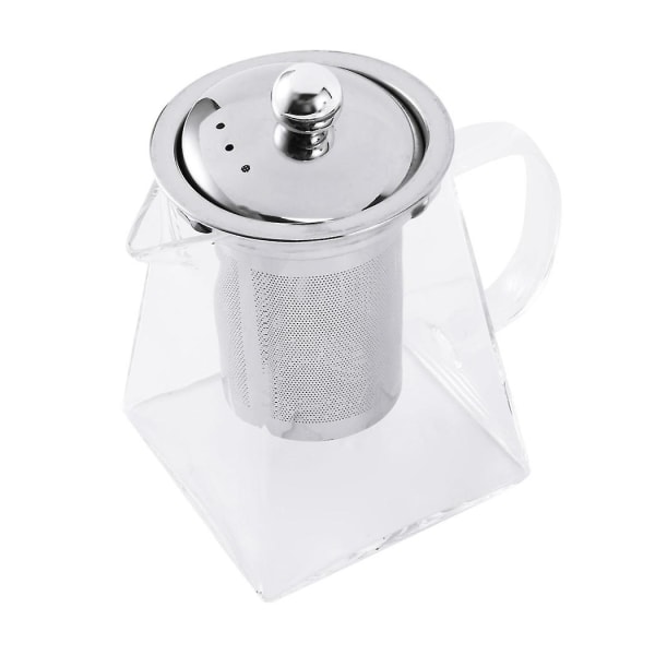 Neliönmuotoinen lasinen teekannu ja infusori, 550 ml borosilikaatti teekannu ja siivilä, kirkaslehtiset teekannut Fo
