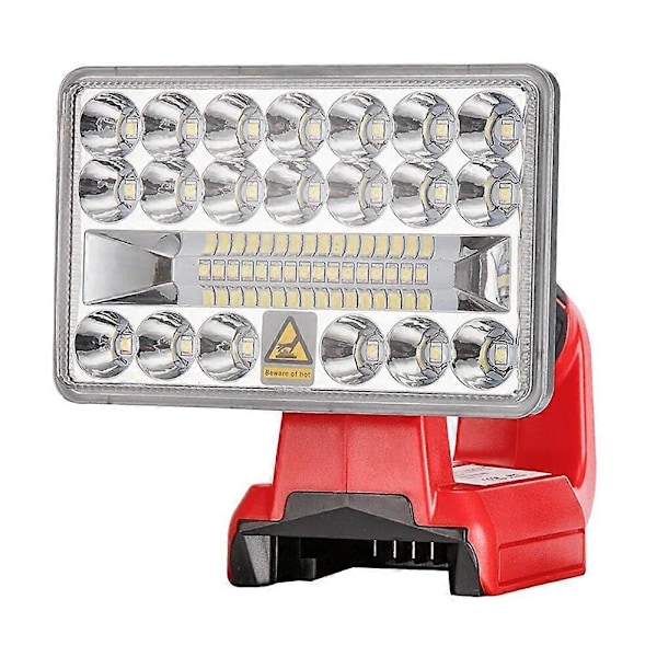 18W 2000LM Bærbar LED Arbejdslys til Milwaukee 18V Batteri Genopladelig LED Overlygte Ledningsfri Lommelygte med USB Port