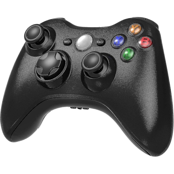 Langaton ohjain Xbox 360:lle, Xbox 360 Joystick Langaton peliohjain Xboxille ja Slim 360 PC:lle (musta) - yujia