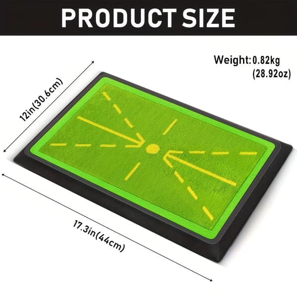 Golf Swing Trace Training Mat Impact Divot Detection Practice Pad Indoor Outdoor Golf Swing Feedback Training Aid with Gift Box