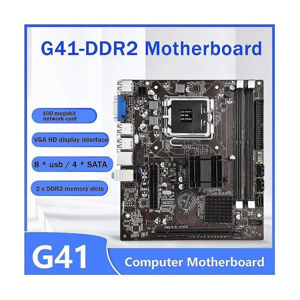 G41-tietokoneen emolevyn tuki Laga775/771-suorittimen tuki Kaksikanavainen Ddr2-muisti pöytätietokone