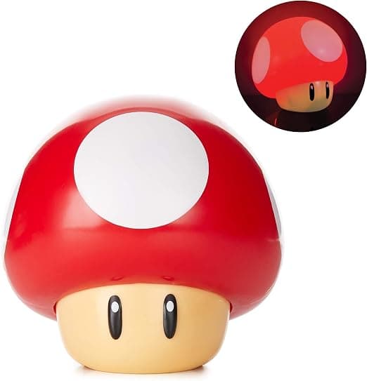 Super Mario Bros. Soppfigur Lampe – Offisiell Samleobjekt med Lyd, Gave til Gutter, Tilbehør til Barnerom
