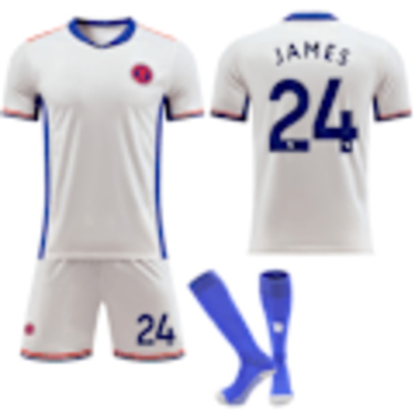 Chelsean vieraspaita lapsille ja aikuisille 2024-2025 koko 24 JAMES xl