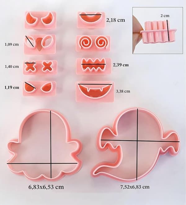 Halloween kakformar set, 3D plast Halloween kakformar, 3D kakform