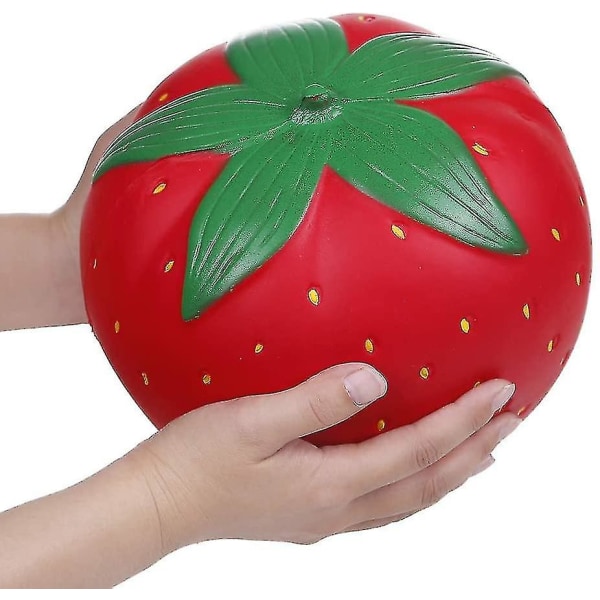 Superstora jordgubbsformade antistress-klämbollar, klämbollleksaker med långsam återhämtning, jättestora klämbollar, leksaker med långsam återhämtning