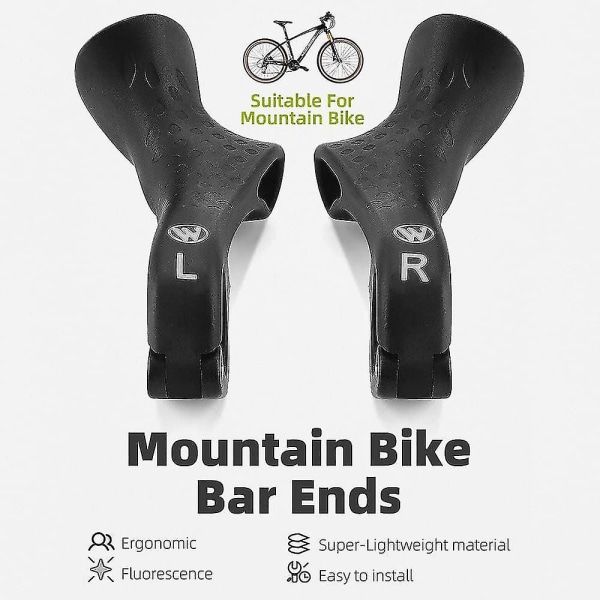 1 par mountainbike styrender 22,2 mm cykelstangender Nylon håndtagsgreb Ergonomisk design Cykeltilbehør til landevejs Mtb