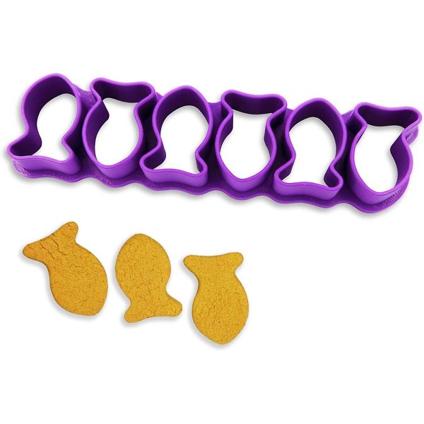 Goldfish Cookie Form Sæt, Fiskeformet Snack Bageform i plast, Velegnet til kager, Fiskeformet