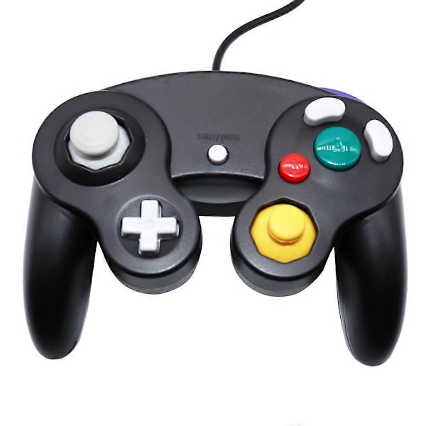 Yhteensopiva Nintend Switch USB-johdollinen ohjain Gamecubelle NGC GC Controlelle MAC-tietokoneelle PC-pelikonsoliohjain (musta)