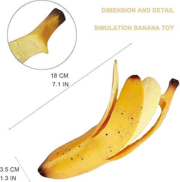 2-pack banan squishy stressleksak, långsamt stigande klämleksak för ångestlindring