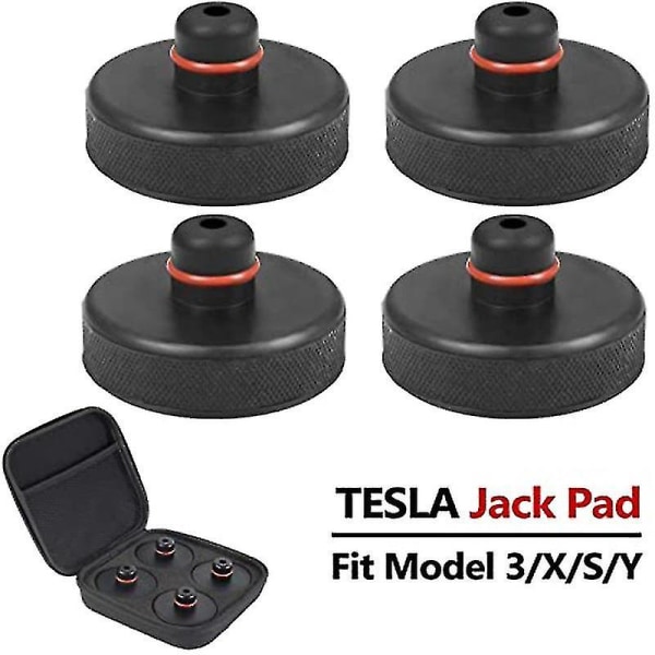 Tesla Model 3 / Y/s/x Jack Pad Pucks Jack Lift Pad Adapter Værktøj Med Opbevaringsboks (Beskytter Batteri & Chassis)