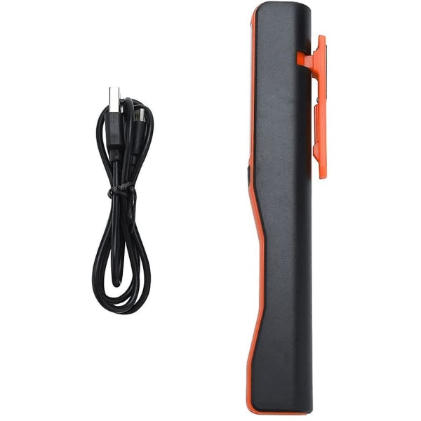 Pocket Pen Arbeidslys, LED USB oppladbar lommelykt Bærbar håndholdt flomlys Supersterke nødlys med magnetisk roterende klips for bil