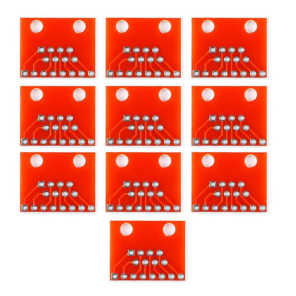 10st Bärbara modulära kontakter / Ethernet-kontakter Rj45 Breakout Board Adapter Anslutningsmodul