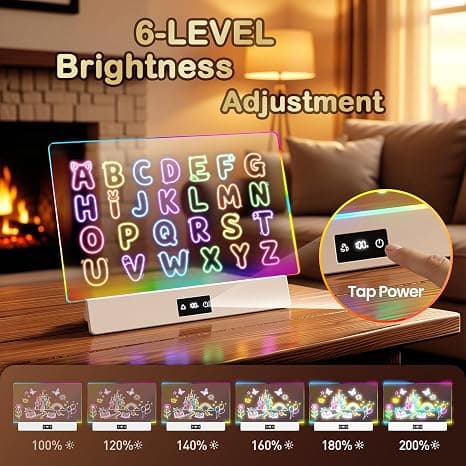 16\" LED-ritbräda för barn Födelsedagspresent till flickor, vit