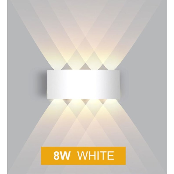 8W væglampe med bevægelsessensor, automatisk tænd og sluk væglampe varm hvid 3000K, væglampe sensor belysning til udendørs/indendørs IP65