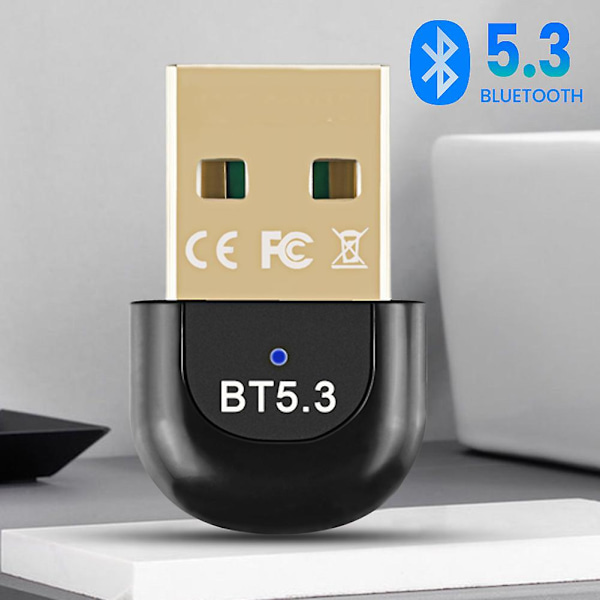 USB Bluetooth -sovitin PC Bluetooth 5.3 lähetin-vastaanotin USB-dongle langaton BT-äänen sovitin hiirille, näppäimistöille ja kuulokkeille