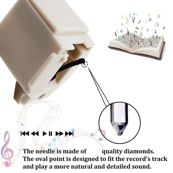 2 stk. erstatningsnål ATN3600L til platespiller for vinylplater for AT-lp60 platespiller platespiller