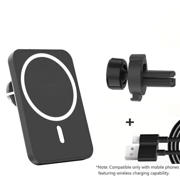 Bilholder, trådløs lading, kompatibel med iPhone