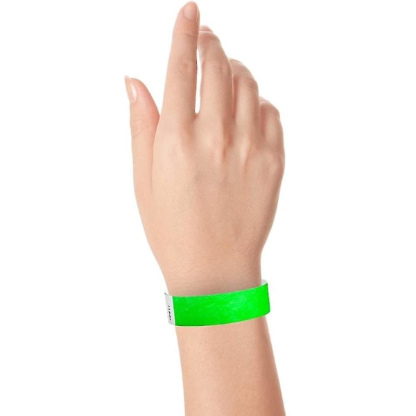 500 st Paper Event Färgade vattentäta papper armband (grön)