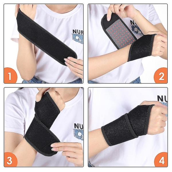 Oppvarmet håndleddsbrace Wrap Wrist Warmer Elektrisk oppvarmet wrap for smertelindring