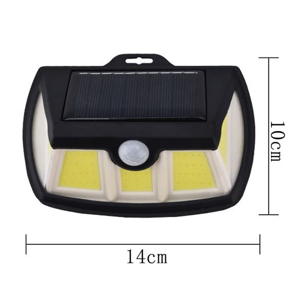 2PAK Solarsensor Lys Udendørs Solcellelampe Egnet til Gård, Have, Garage, 68COB