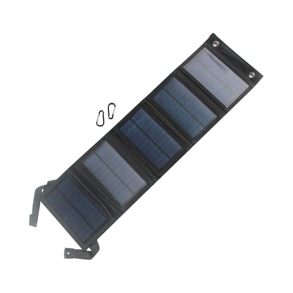 Bärbar 10w Solar Folding Pack Laddare Mobiltelefon Power Bank Utomhusladdare Polysilikon Solcell 5v2a Camping Ny Energiladdare med Två Climbin