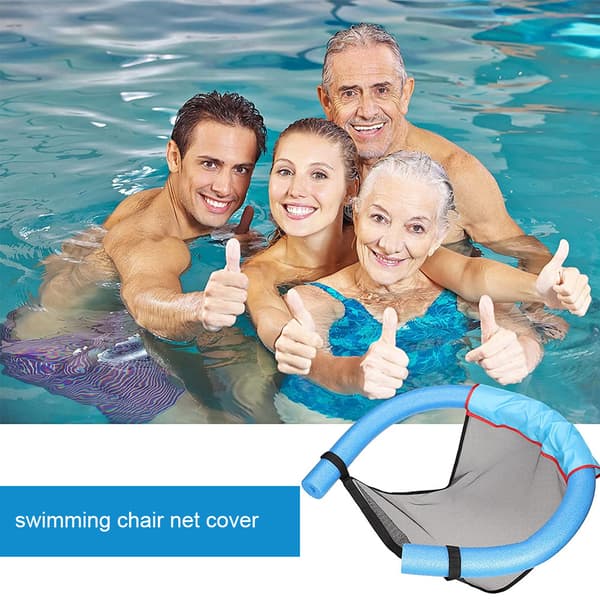 Pool Noodle Sling Mesh Stol Sling Mesh Pool Noodle Sling Mesh Sete for gutter og jenter, voksen, blå
