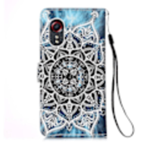 Kompatibel med Samsung Galaxy X Cover 5 Læder Flip Wallet Etui med Kortholder Mønster - Mandala