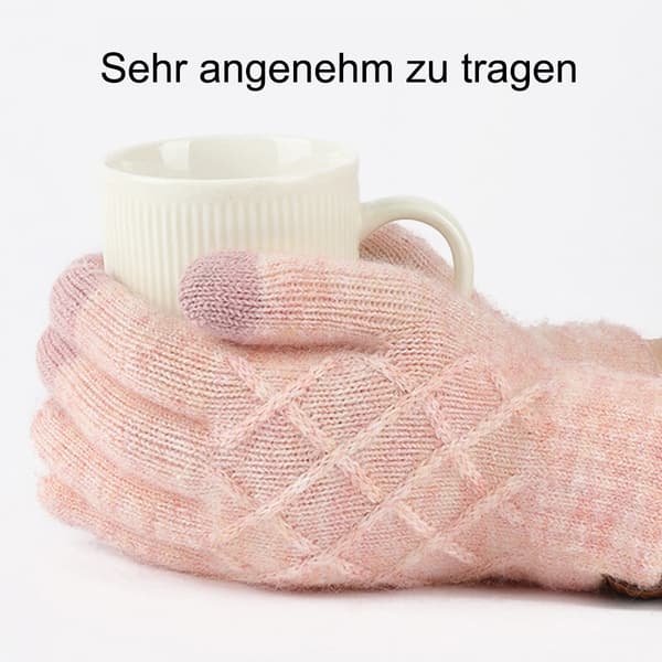 Star Vinterhandsker til Kvinder Varme Strikhandsker Touchscreen Pigehandsker, pink