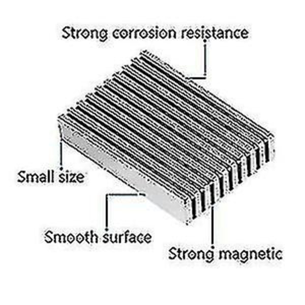 10 stk. rektangulære neodymmagneter 60 x 10 x 3 mm med 3M-mærket klæbebånd1810