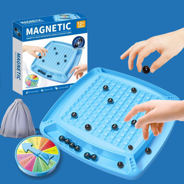Magnetschackspel, Magnetbrädspel för vuxna, fantastiska julklappsleksaker för pojkar och flickor