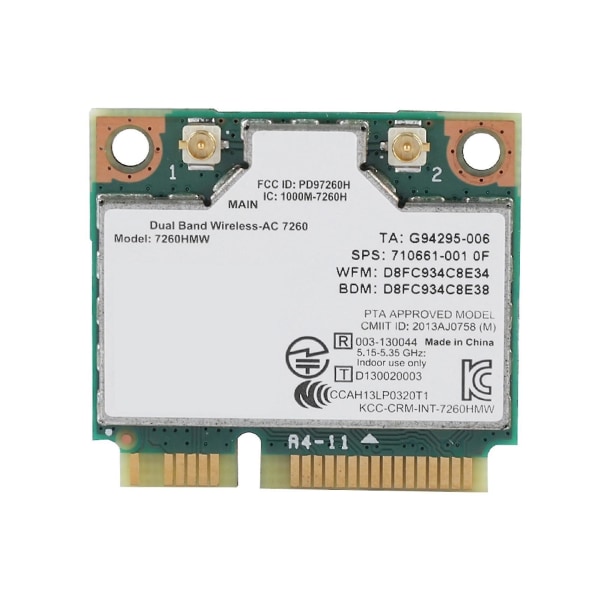 Intel 7260ac Universal Wireless Card 867m Bluetooth 4.0 -verkkokortille