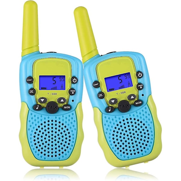 Leker for 3-12 år gamle gutter og jenter, Walkie Talkies for Kids 22 kanaler 2-veis radioleke med bakgrunnsbelyst LCD-lommelykt, 3 miles rekkevidde for utendørs, camping