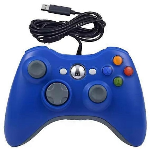 Gamepad til Microsoft Xboxes 360 Controller Trådløs Joystick Joy Pad USB Game Pad Controller til Xboxes 360 konsol og PC (Blå)