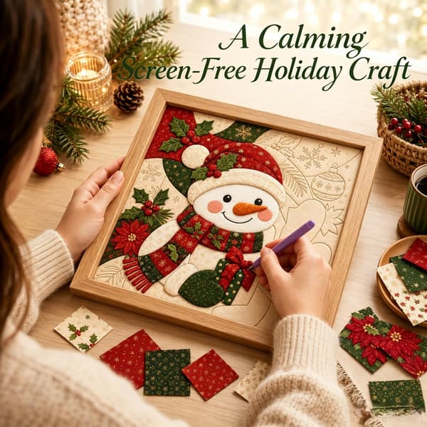 DIY Kintsugi-inspirert stoffkunst-dekorasjonssett til jul for voksne nybegynnere