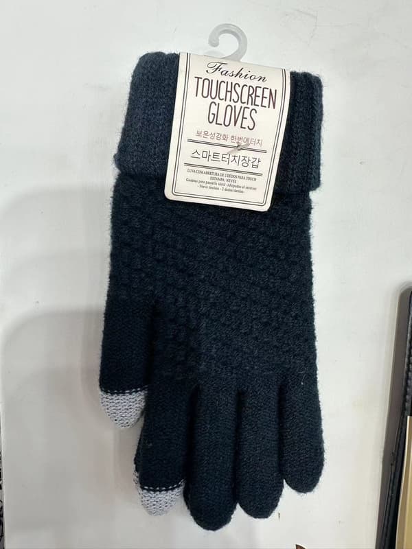 1 par extremt kalla -30°C vinterhandskar för damer med fleecefoder, fingerlös design med pekskärm, elastisk handled för bilkörning, löpning och sms:ande Navy Blue