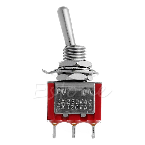 3-pin Mini Latching Rocker Toggle Switch Spdt 2 Position On-on Momentary Switch