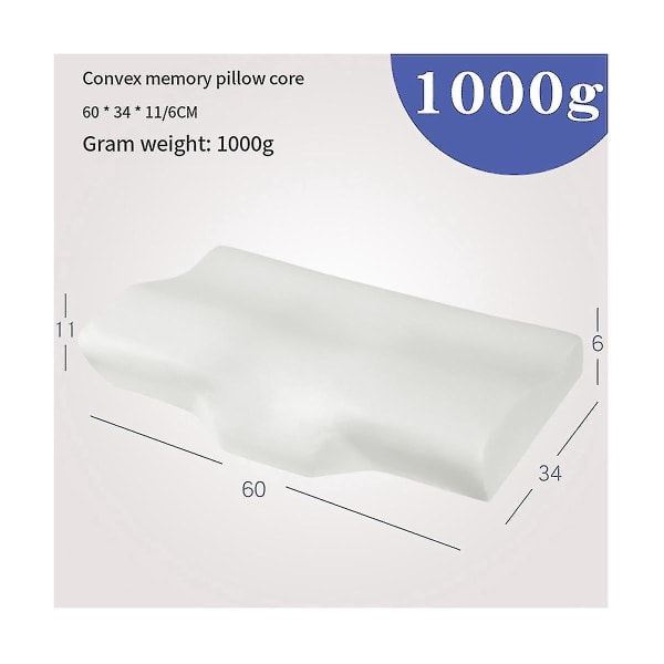 Contour Memory Foam -tyyny niskakipujen lievitykseen, säädettävä ortopedinen ergonominen tyyny, sängyn tyyny