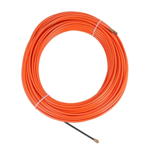4mm 30 Meter Orange Guide Device Nylon Elektrisk Kabel Push Pullers Kanal Snake Rodder Fish Tape Wire-dt
