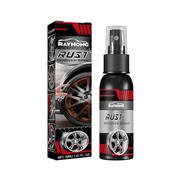 Rapid Rustfjerner Spray Sterk Rustfjerner Fjerner Rustflekker Uten Skrubbing Rustne Overflater 30ml 2 stk