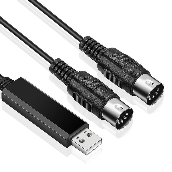 USB midi kabel omvandlare USB gränssnitt till in-ut midi sladd Fungerar kompatibel dator bärbar dator till piano keyboard in-c