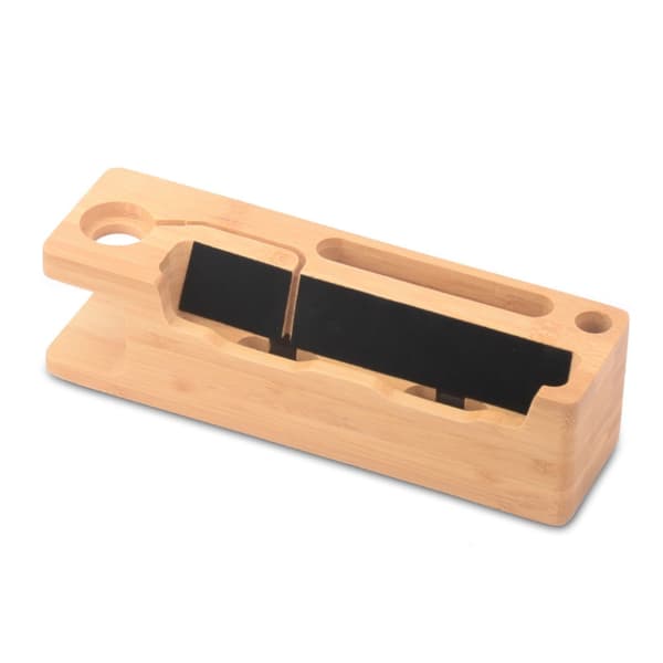 Apple Watch Stand, Bambus Træ Opladningsstation Docking Fast B