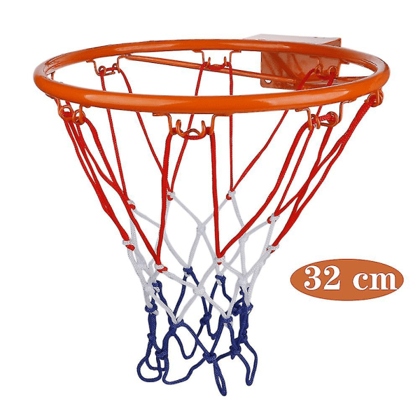 32cm Hanging Basketball Wall Mounted Goal Hoop Rim Net Sports Netting Indoor Outdoor Children's Basketball Rim