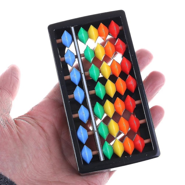 Mini Plastic Abacus Aritmetic 7-siffriga barn Maths Abacus pedagogiska leksaker